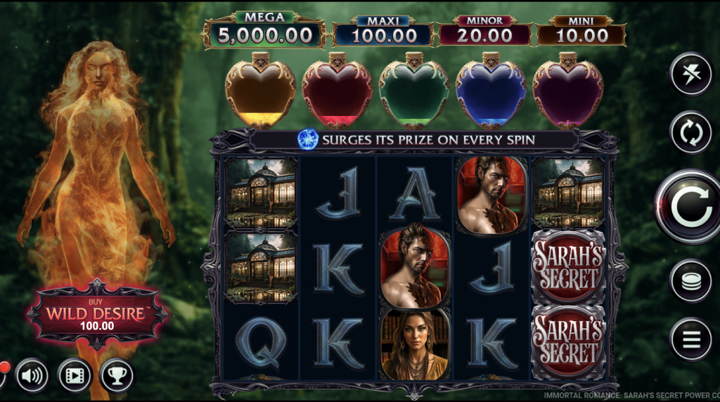 Skärmbild av det nya spelet Immortal Romance: Sarah’s Secret från Stormcraft Studios