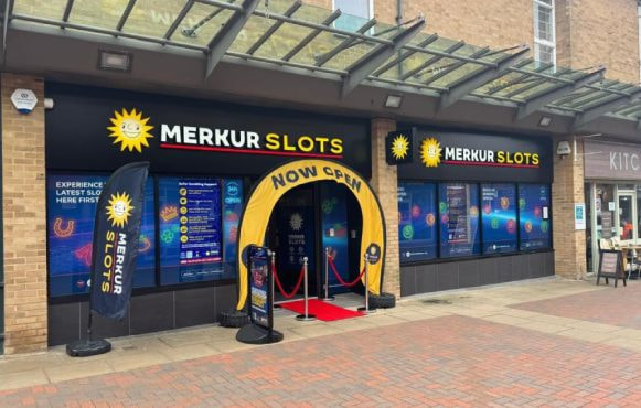 An exterior shot of a Merkur Adult Gaming Centre.