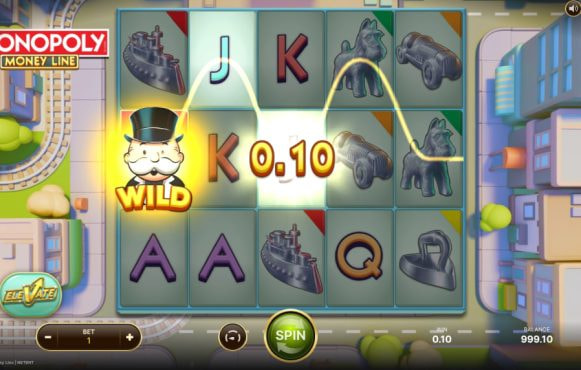 Screenshot from the New Monopoly Money Line Slot by NetEnt