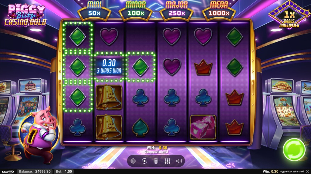 Screenshot from the New Piggy Blitz Casino Gold Slot by Play'n GO