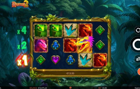 Screenshot from the New Raptor 2 Slot by Yggdrasil Gaming