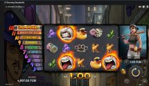Screenshot from the New 12 Burning Baseballs Slot by Print Studios