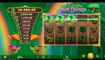 Screenshot from the New 12 Pots of Gold Drum Frenzy Slot by Gameburger