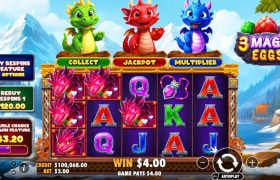 Screenshot from the New 3 Magic Eggs Slot by Pragmatic Play