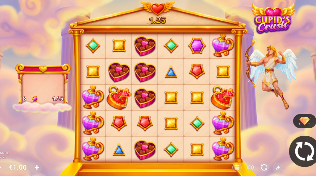 Screenshot from the New Cupid's Crush Slot by Wicked Games