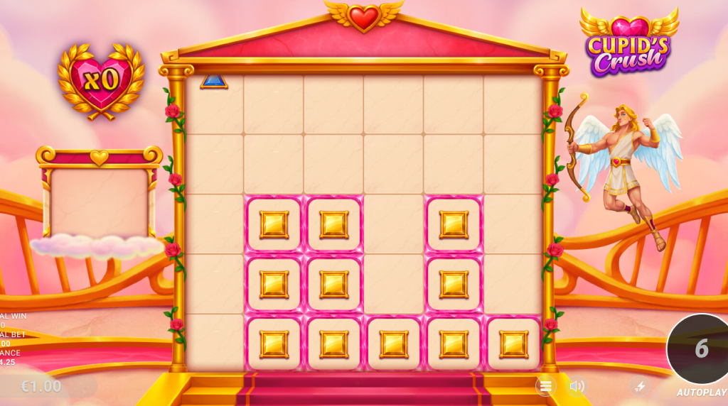 Screenshot from the Free Spins Feature of Cupid's Crush