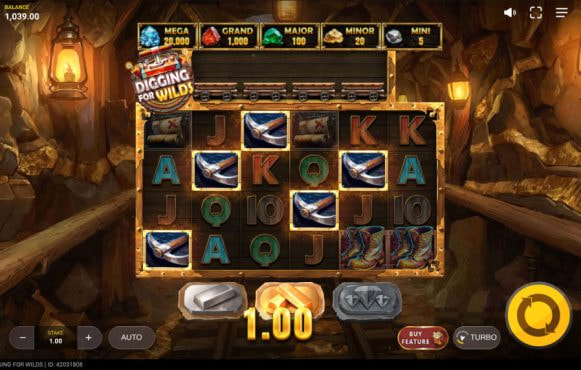 Screenshot from the New Digging for Wilds Slot by Red Tiger