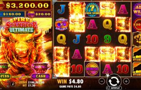 Screenshot from the New Fire Stampede Ultimate Slot by Pragmatic Play