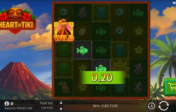 Screenshot from the New Heart of Tiki Slot by BGaming