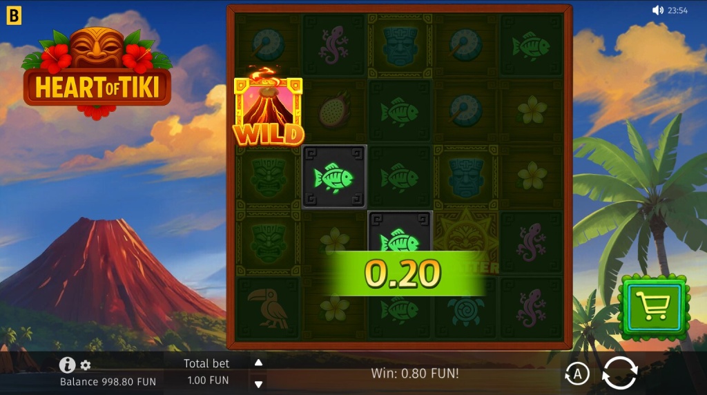 Screenshot from the New Heart of Tiki Slot by BGaming