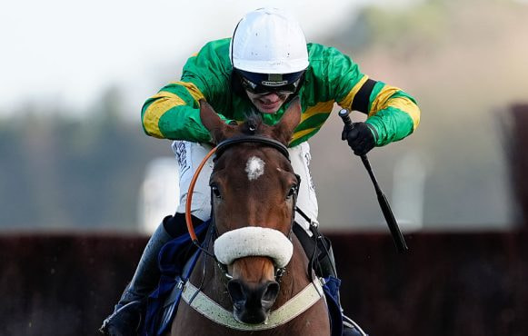 Jonjo O'Neill Jr Riding Iroko to Win at Ascot Racecourse in December 2025.