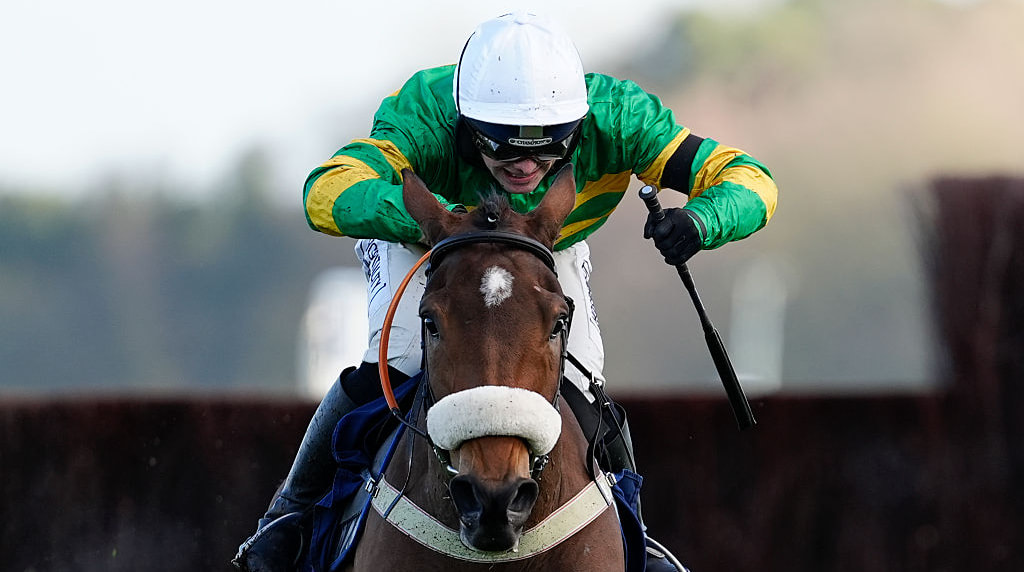 Jonjo O'Neill Jr Riding Iroko to Win at Ascot Racecourse in December 2025.