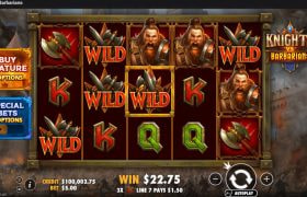 Screenshot from the New Knights vs Barbarians Slot by Pragmatic Play