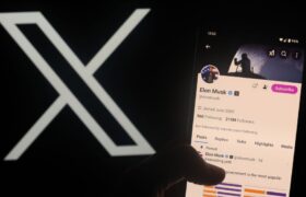 Elon Musk's X Account Is Displayed on a Smartphone.