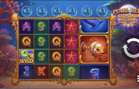Skärmbild av det nya spelet Pearl Reef Gigablox Multimax från ReelPlay