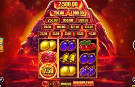 Screenshot from the New Red Hot Eruption Slot by Blueprint Gaming