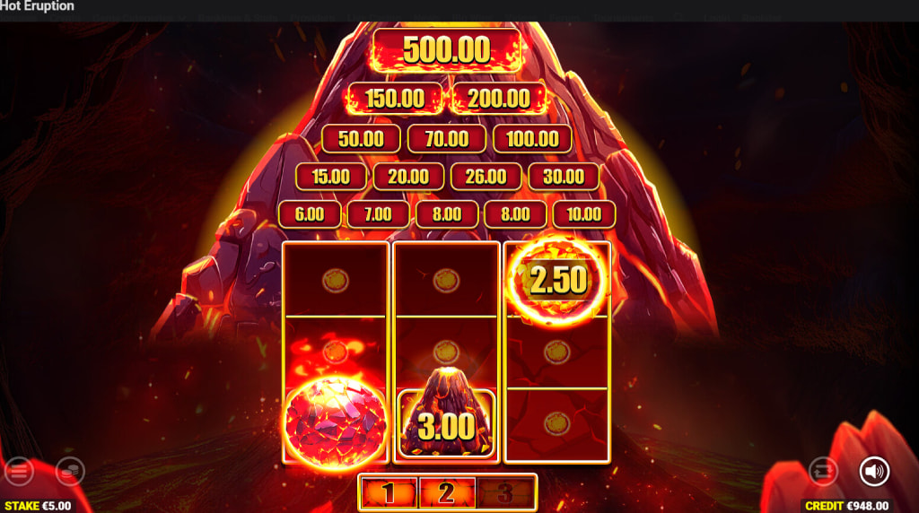 Screenshot from the Red Hot Bonus of Red Hot Eruption