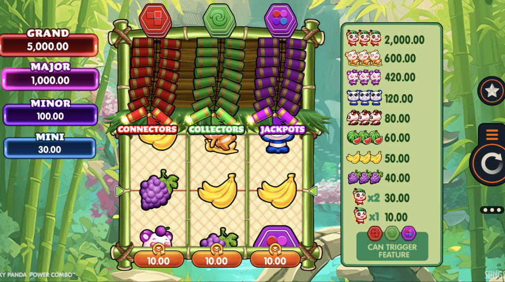 Skärmbild av det nya spelet Wacky Panda Power Combo av Slingshot Studios