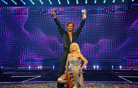 Pete Parkkonen and Linda Lampenius Celebrate Winning Finland's Eurovision Selection Show