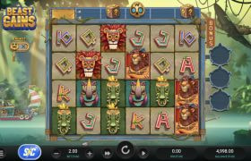 Skärmbild av det nya spelet Beast Gains från Relax Gaming.