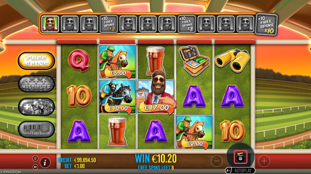 Screenshot from the Free Spins Feature of Big Bass Raceday Repeat
