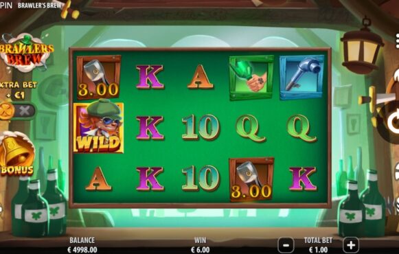 Screenshot from the New Brawlers Brew Slot by Quickspin