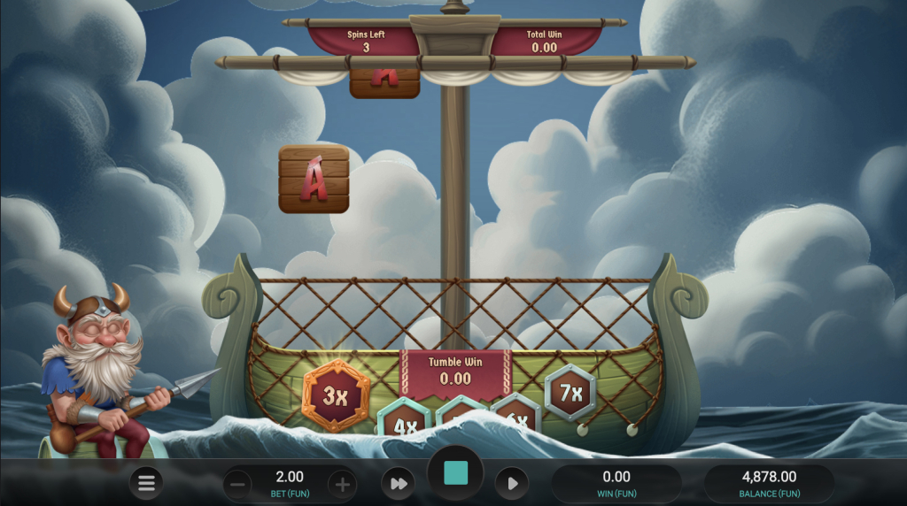 Skärmbild av bonusspelet i Cod of Thunder Dream Drop