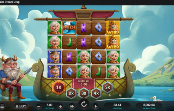 Screenshot from the New Cod of Thunder Dream Drop Slot by Relax Gaming