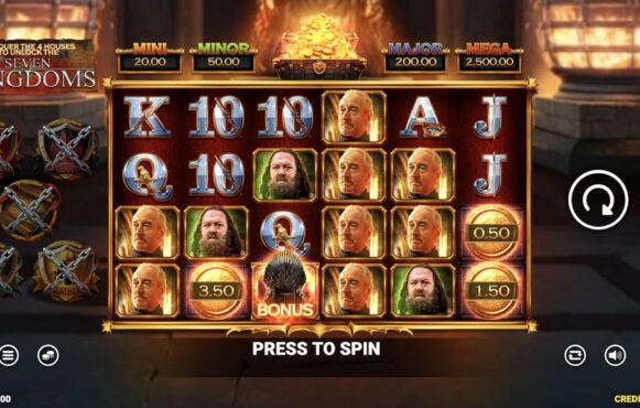 Skärmbild av det nya spelet Game of Thrones från Blueprint Gaming