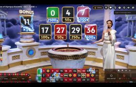 ​​​Screenshot from the New Gates of Olympus Roulette Live by Pragmatic Play