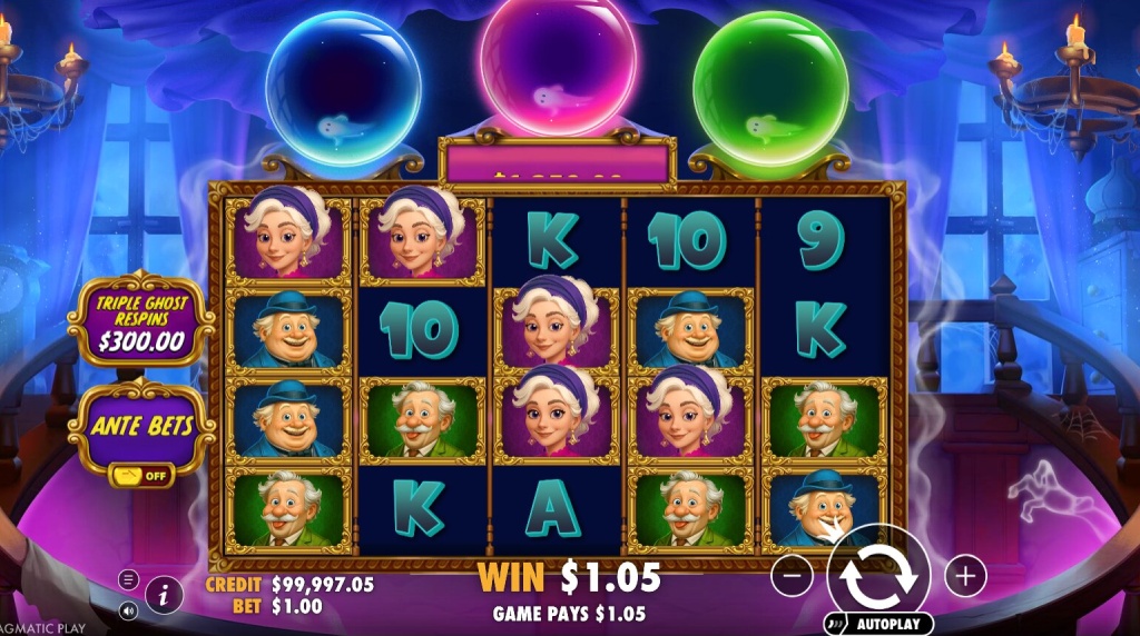Screenshot from the New Great Ghosts Slot by Pragmatic Play