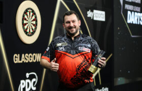 Jonny Clayton Celebrates Night Three Success in the 2026 Premier League in Glasgow's OVO Hydro.
