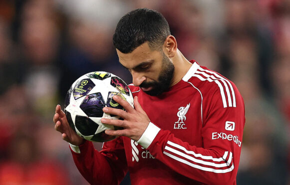 Mo Salah Reflects Before Taking a Penalty Kick