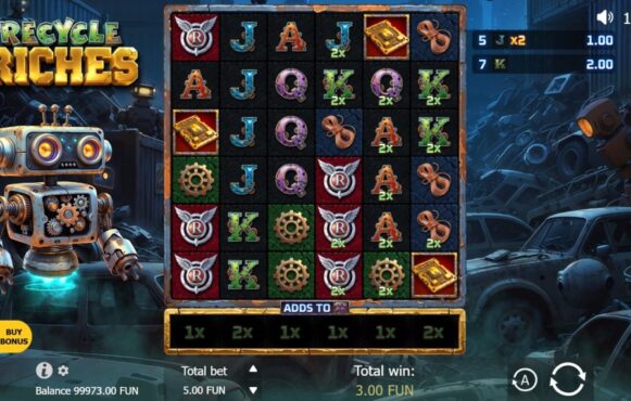 Screenshot from the New Recycle Riches Slot by BGaming