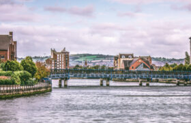 River Lagan and Belfast City Buildings