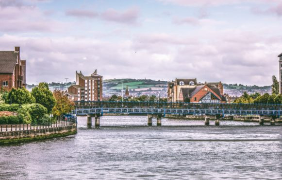 River Lagan and Belfast City Buildings