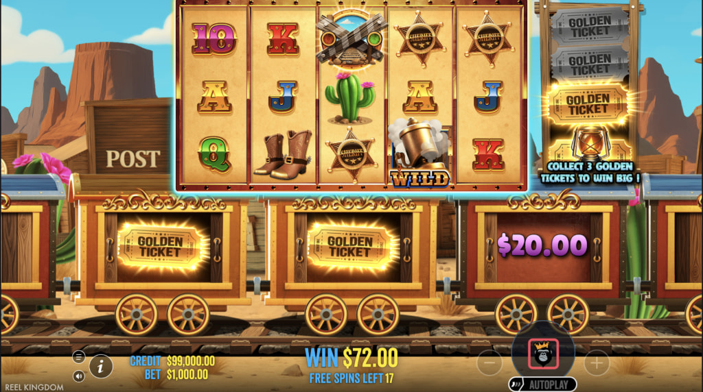 Skärmbild av bonusspelet i Steamin’ Reels