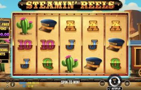 Skärmbild av det nya spelet Steamin’ Reels från Pragmatic Play
