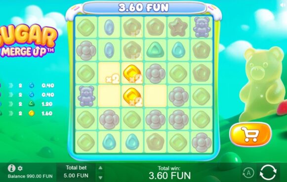 Screenshot from the New Sugar Merge Up Slot by BGaming