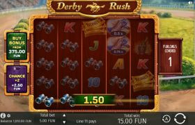 Screenshot from the New Derby Rush Slot by BGaming