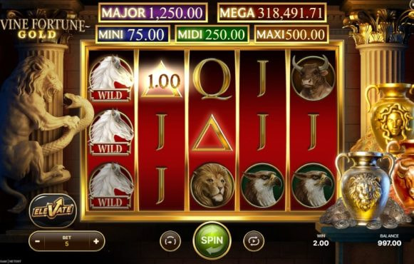 Screenshot from the New Divine Fortune Gold Slot by NetEnt