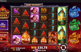 Screenshot from the New Dragon Pots Megaways Slot by Pragmatic Play