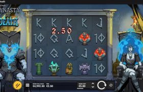 Screenshot from the New Dynasty of Death Slot by Hacksaw Gaming