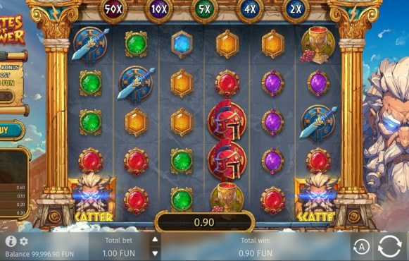 Screenshot from the New Gates of Power Slot by BGaming