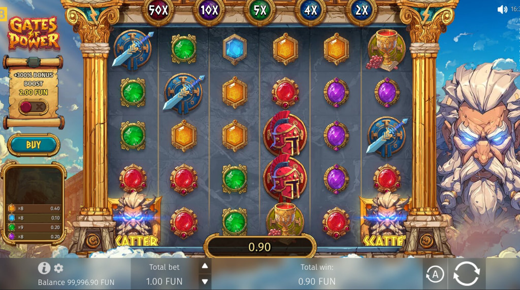 Screenshot from the New Gates of Power Slot by BGaming