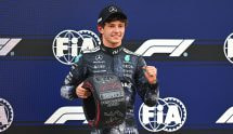 Kimi Antonelli with his Pirelli Pole Position award during the 2026 Japanese Grand Prix weekend.