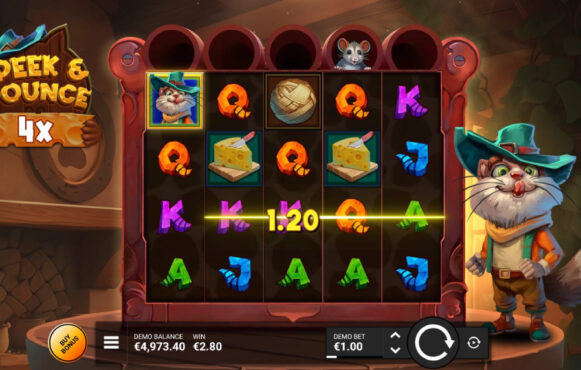 Screenshot from the New Peek & Pounce Slot by NowNow Gaming