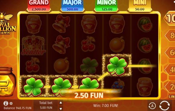 Screenshot from the New Royal Beellion Slot by BGaming