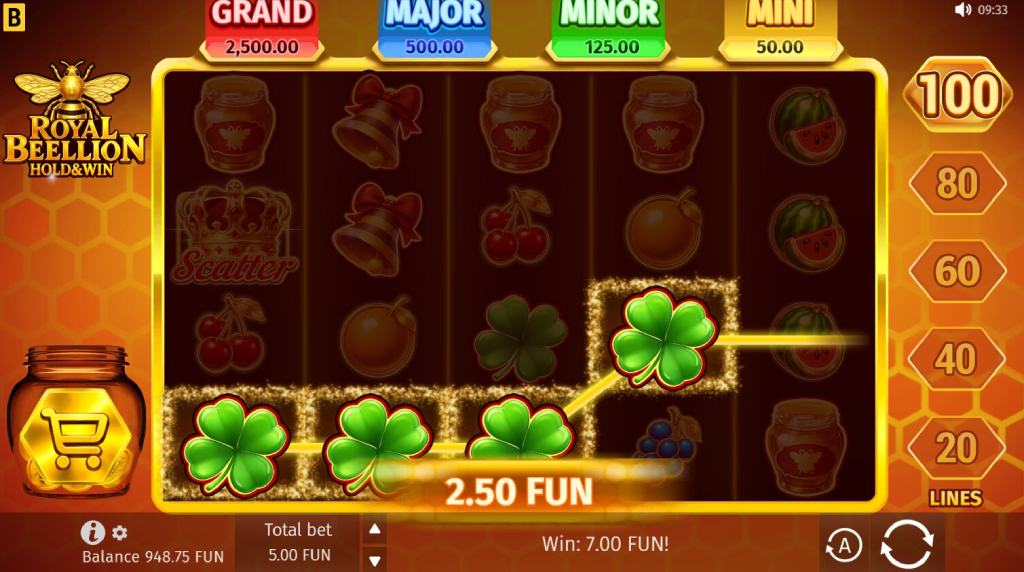 Screenshot from the New Royal Beellion Slot by BGaming