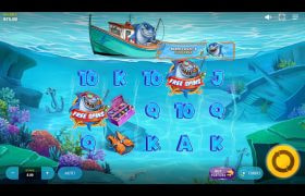 Screenshot from the new Shark Boss slot by Red Tiger